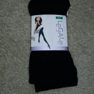 Legale black lush lined tights